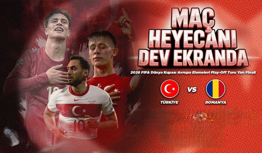 Nevşehir dev ekranda milli maça kilitlenecek!