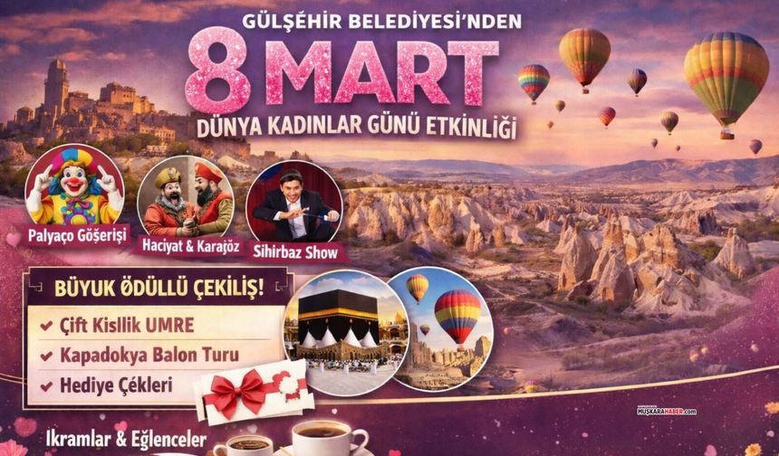 Gülşehir’de 8 Mart coşkusu: Tuğçe İnce konseri ve hediyeler