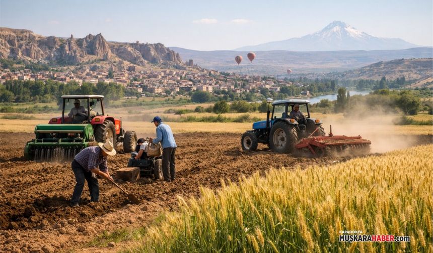 Avanos’ta tarım sezonu başladı: Çiftçiler tarlaya İndi
