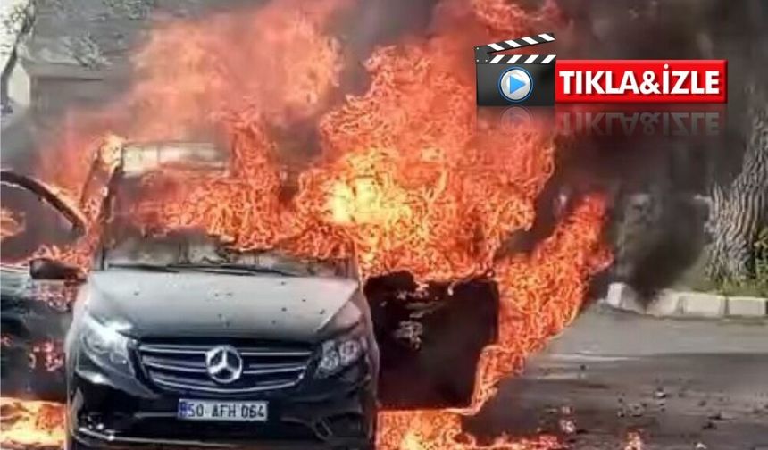 Avanos’ta araç yangını: Alevler 3 aracı sardı