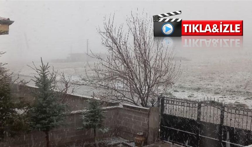 İlkbaharın ortasında Nevşehir'e kar sürprizi