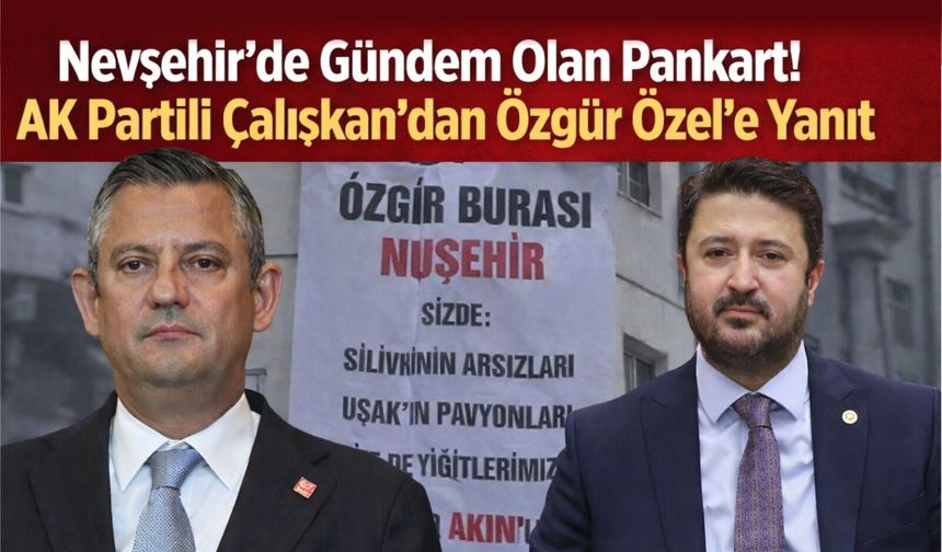 Nevşehir mitinginde pankart krizi! Emre Çalışkan’dan paylaşım geldi