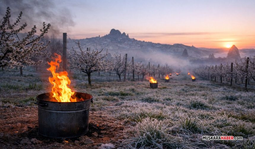 Nevşehir’de zirai don alarmı: 4 günlük süreçte ürünler korundu