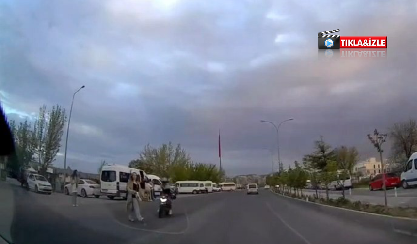 Göreme'de korku dolu anlar! Motosiklet sürücüsü ölümden döndü