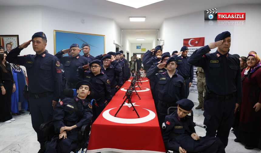 Nevşehir’de özel gençler üniformayı giyince gözyaşları sel oldu