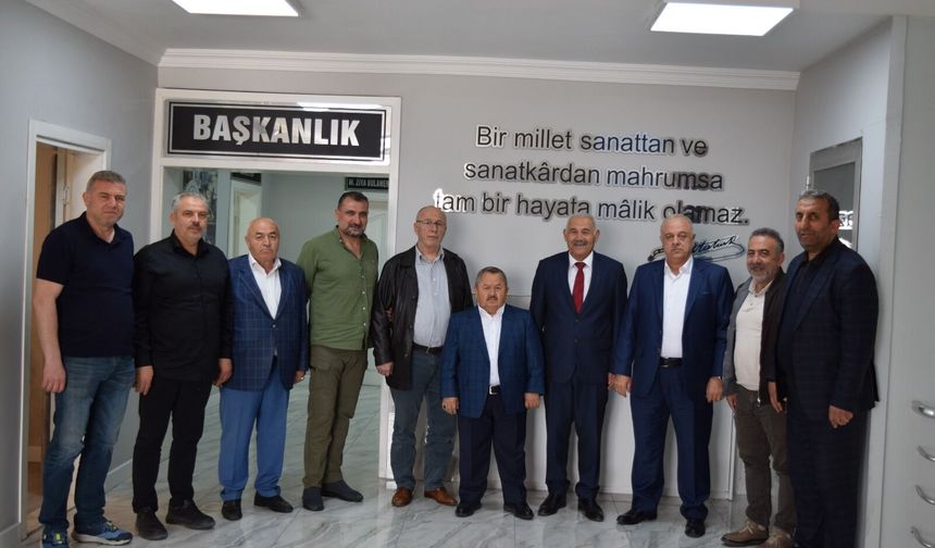 NEVESOB Başkanı Mehmet Pınarbaşı’na ziyaret trafiği sürüyor