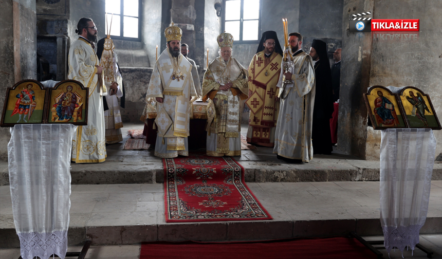 Fener Rum Patriği Bartholomeos Derinkuyu'da ayine katıldı
