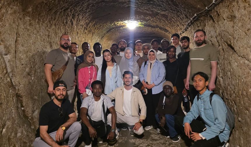 Derinkuyu Yeraltı Şehri uluslararası öğrencileri ağırladı