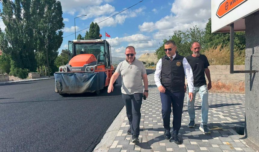 Avanos - Çavuşin yolunda asfalt çalışması sürüyor