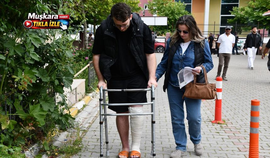Hayalleri için engel tanımadı: YKS'ye yürüteçle girdi