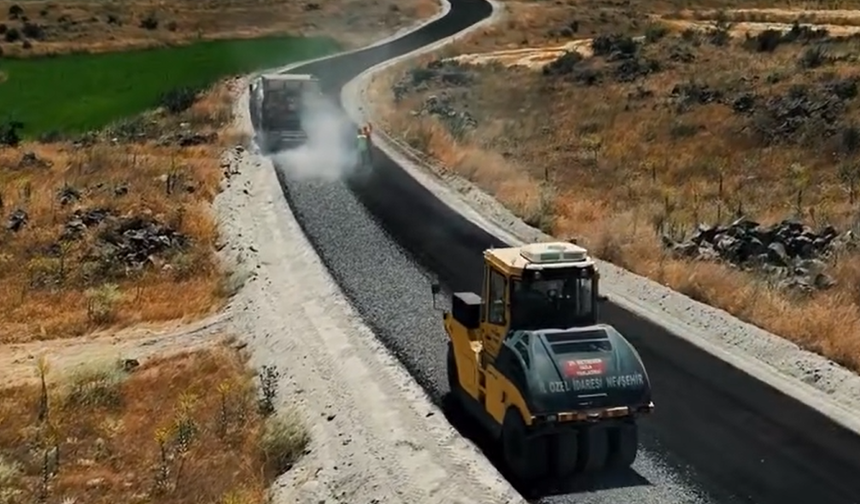 Gülşehir’de iki köyü bağlayan 5 kilometrelik yol ulaşıma hazır