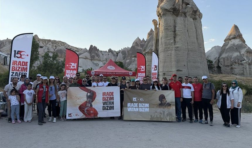15 Temmuz'da Kapadokya'da anlamlı buluşma! Aşk Vadisi’nde yürüdüler
