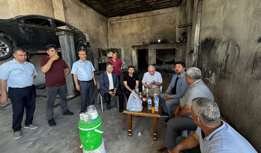 Lale Sanayi’deki yangın sonrası esnafa destek mesajı