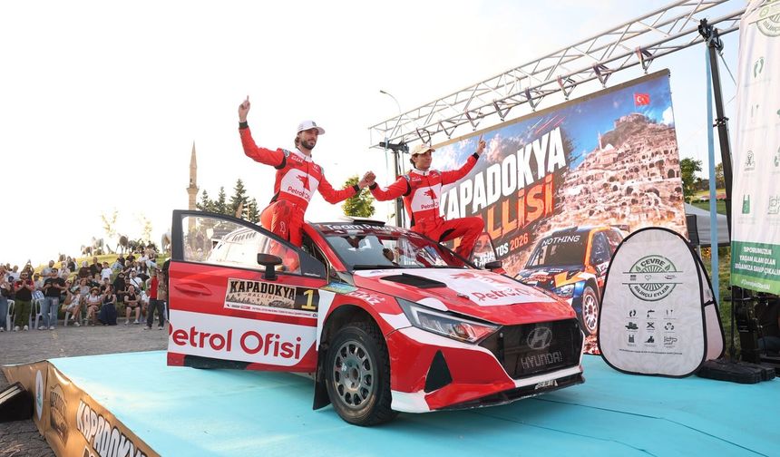 Kapadokya Rallisi’nde büyük final: Şampiyonlar kupalarını kaldırdı