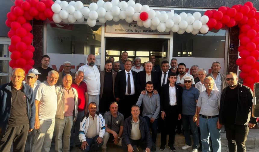 Derinkuyu’da siyasi hareketlilik: Cemal Enginyurt açılışa katıldı