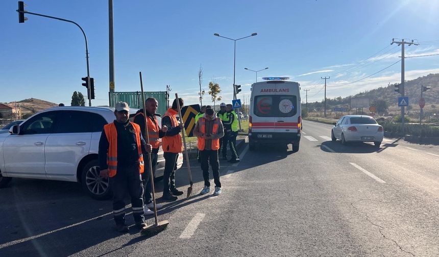 Nevşehir’de kavşakta iki araç çarpıştı: Sürücü yaralandı