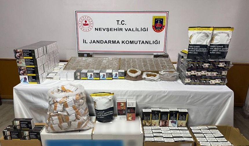 Nevşehir’de jandarma operasyonu: 29 bin 41 makaron ele geçirildi
