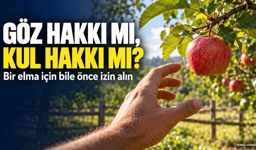 “Göz hakkı kanunen de dinen de caiz değil”