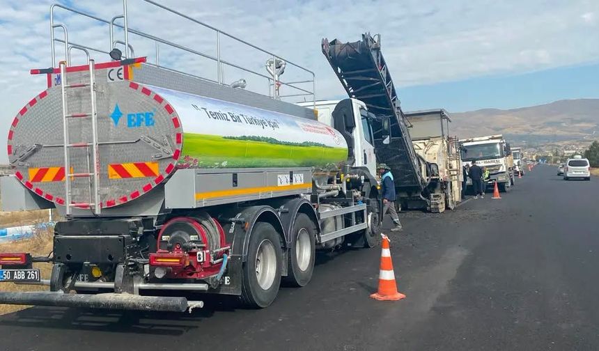 Avanos–Çavuşin yolunda asfaltlar yenileniyor