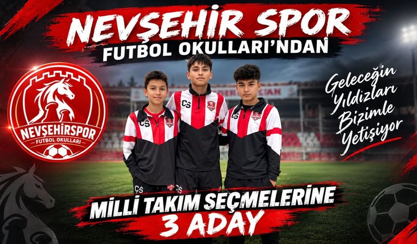 Nevşehirli üç yetenek Milli Takım için sahaya çıkacak