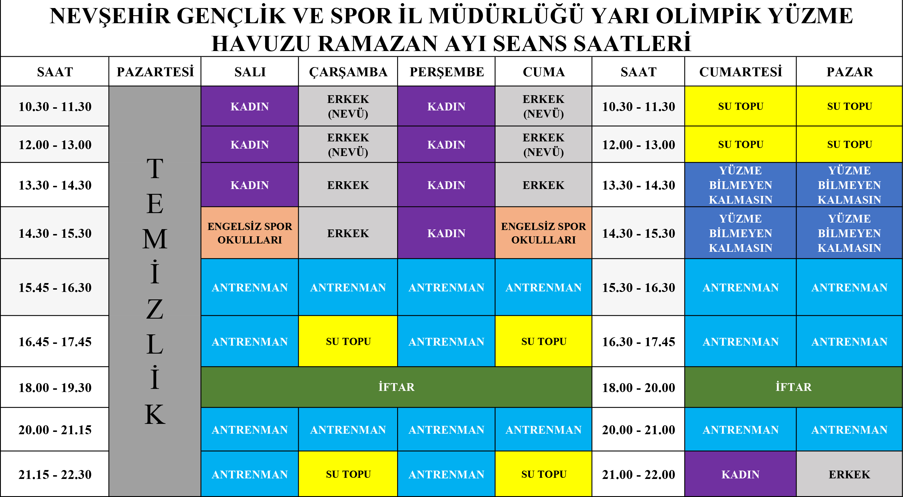 2025 Ramazan Ayi Programi