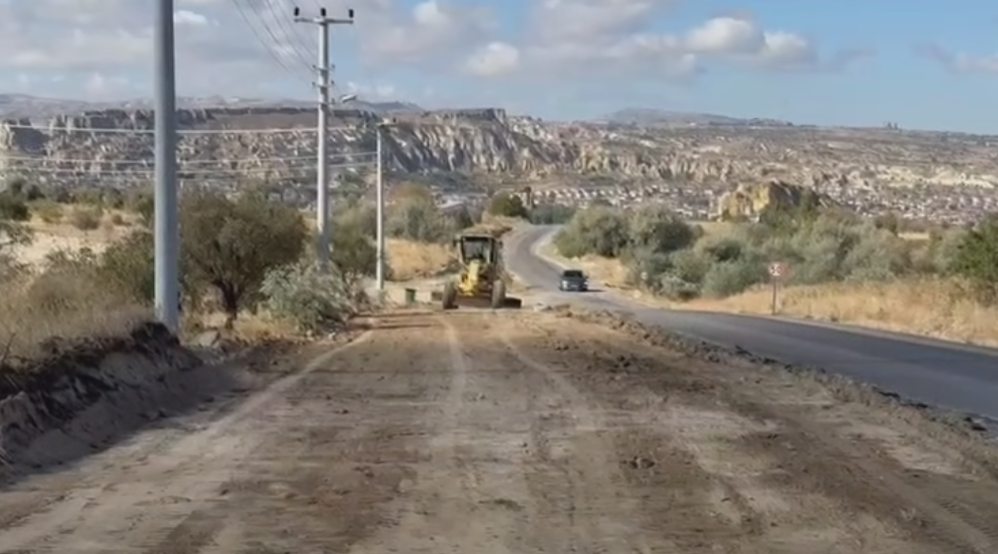 Ürgüp’te yol genişletme çalışmaları başladı