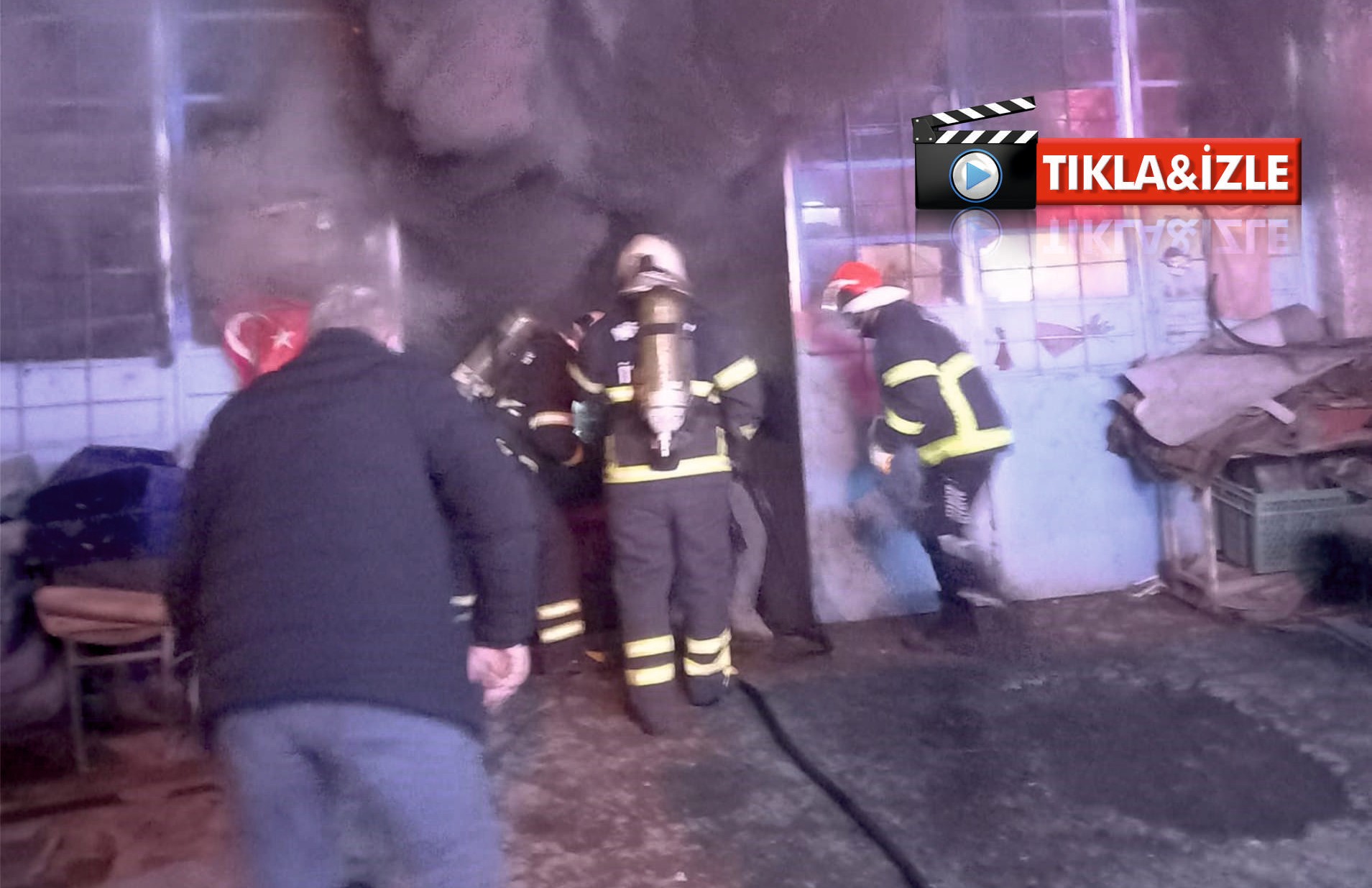 Nevşehir sanayide korkutan yangın: Alevler dükkanı sardı