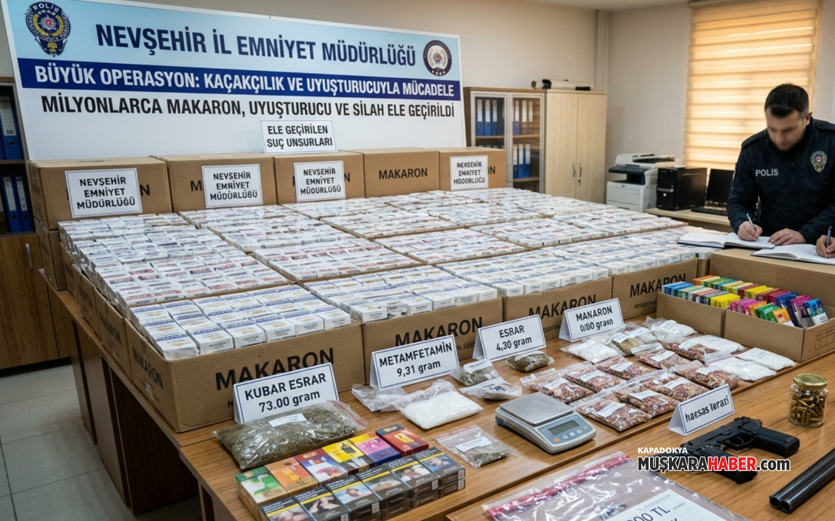 Nevşehir emniyetinden başarılı çalışma! Çok sayıda suç unsuru ele geçirildi