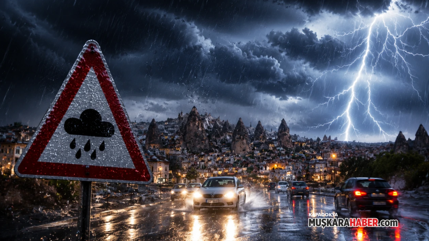 Nevşehir için alarm verildi: Kuvvetli sağanak ve fırtına geliyor!
