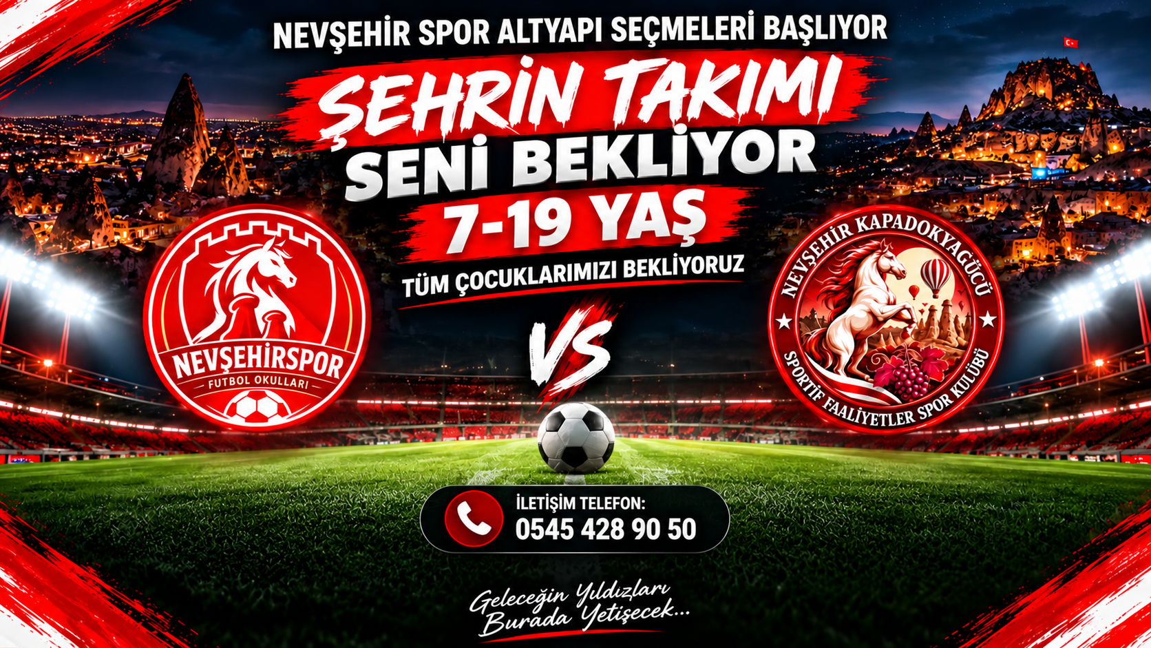 Nevşehir Spor altyapı seçmeleri başlıyor!