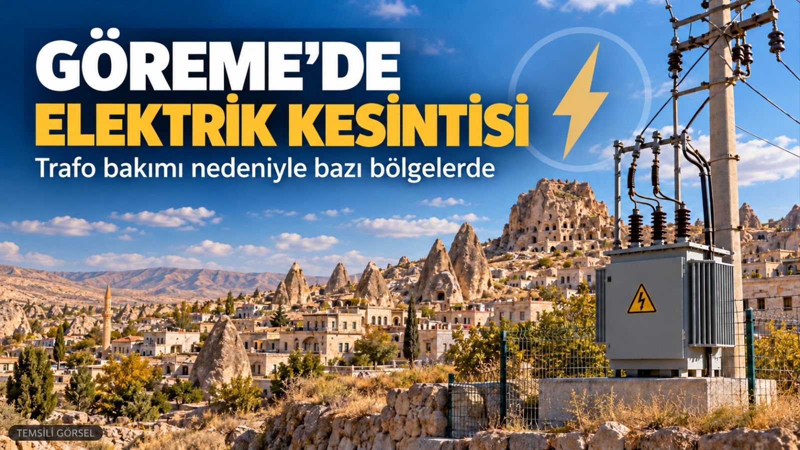 Göreme’de bugün elektrik kesintisi: 5,5 saat sürecek