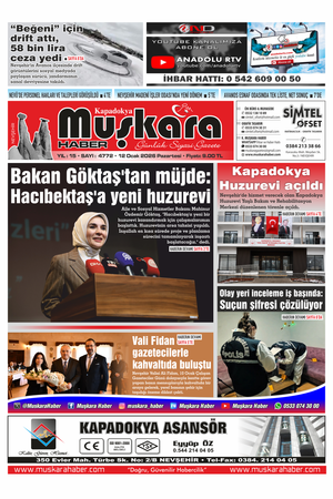 12 Ocak 2026 Pazartesi -Muşkara Haber