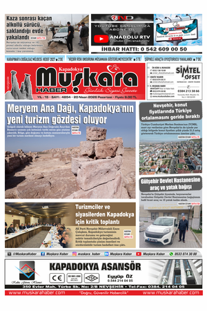 20 Nisan 2026 Pazartesi