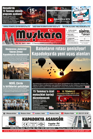 11 Temmuz 2026 Cumartesi